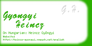 gyongyi heincz business card
